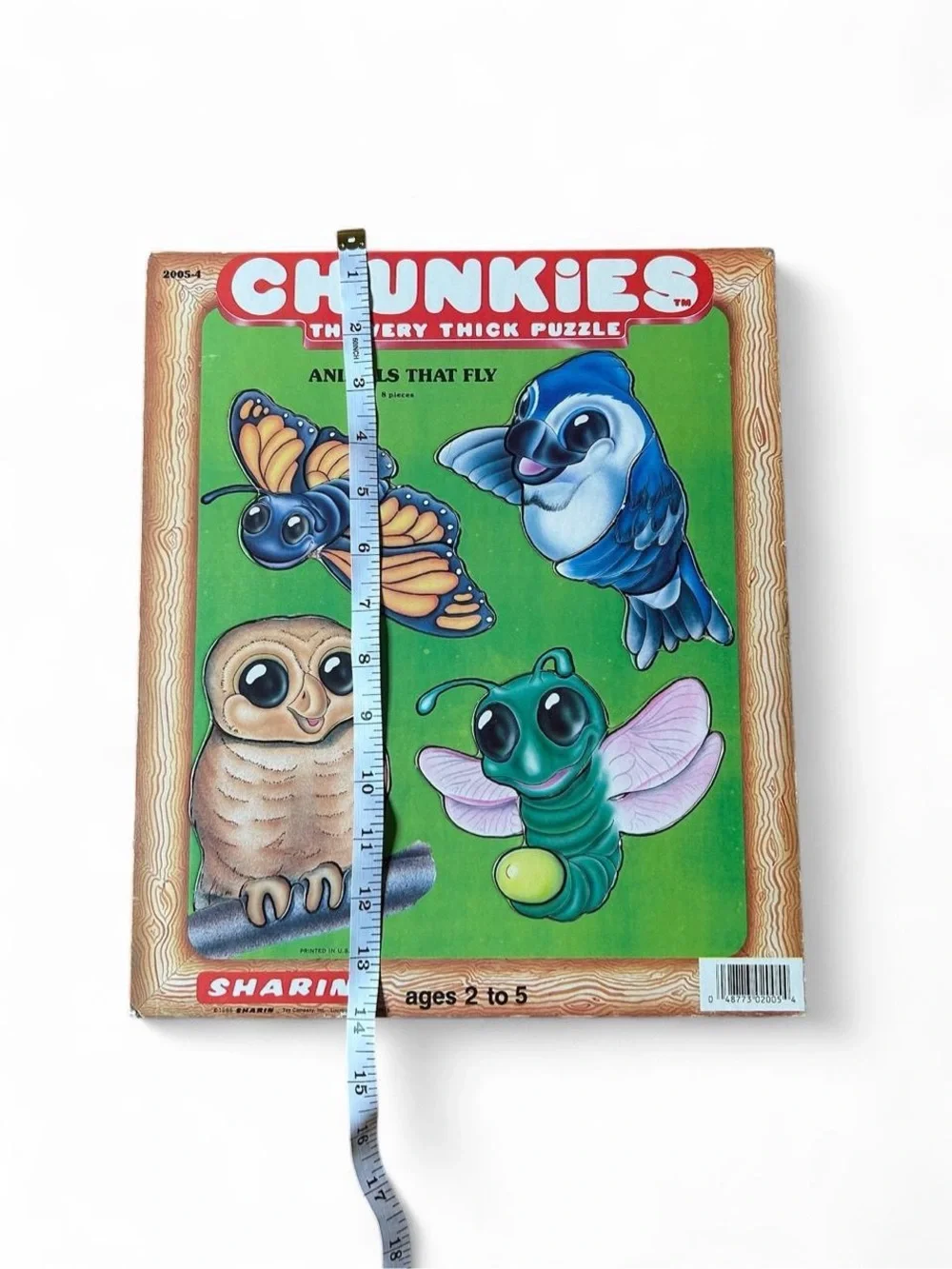Vintage 1985 Chunkies Animals That Fly Thick Puzzle Retro Nursery Toy Bird Lover